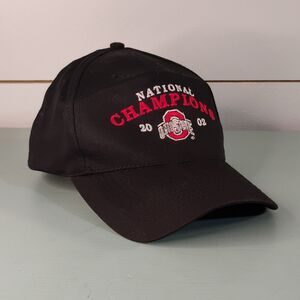 KC Ohio State Buckeyes Vintage Y2K 2002 National Champions Black Cap One Size